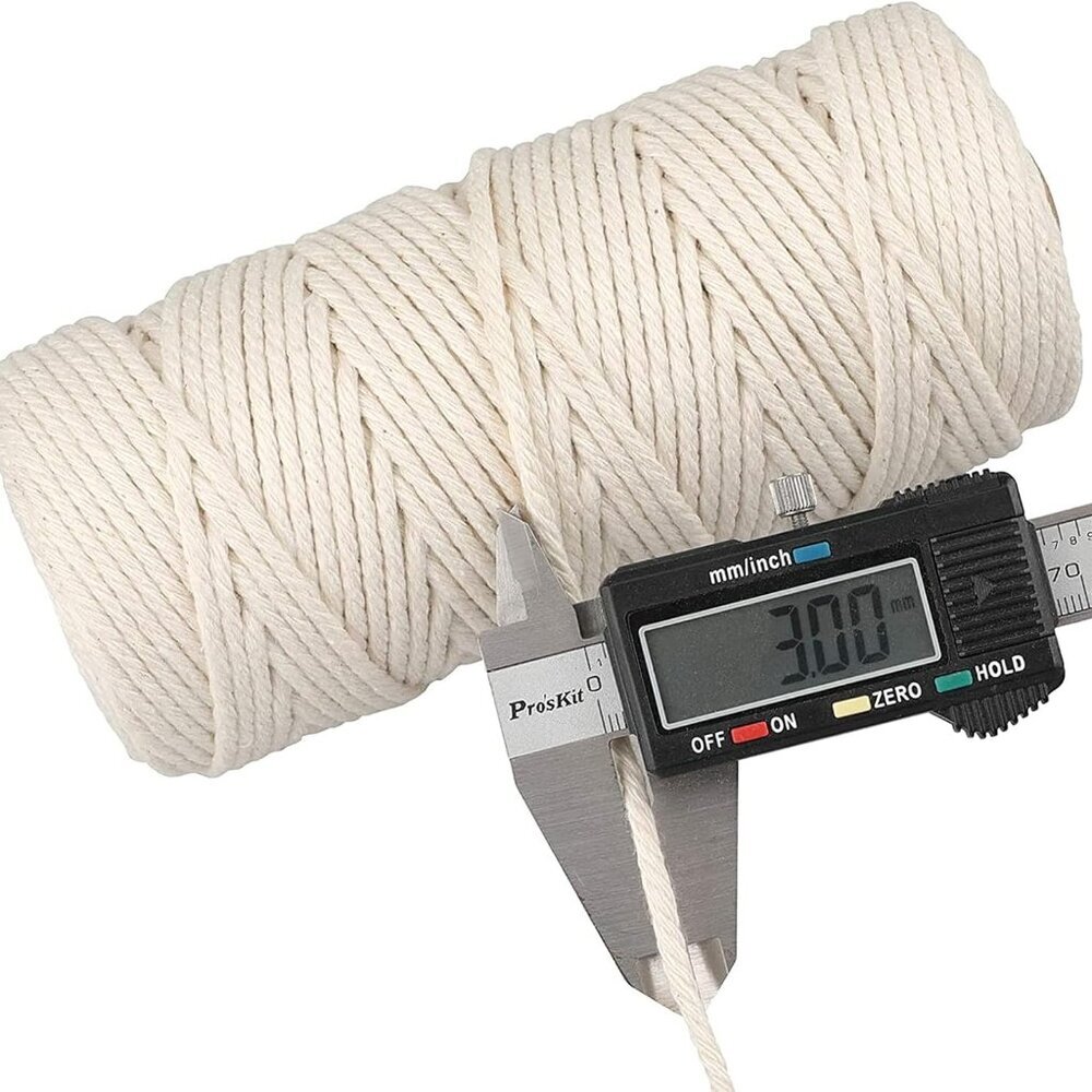Macrame Cotton Cord, 2/3/4/5/6mm Natural Cotton Cord Perfect Macrame Supplies fo - Picture 5 of 8